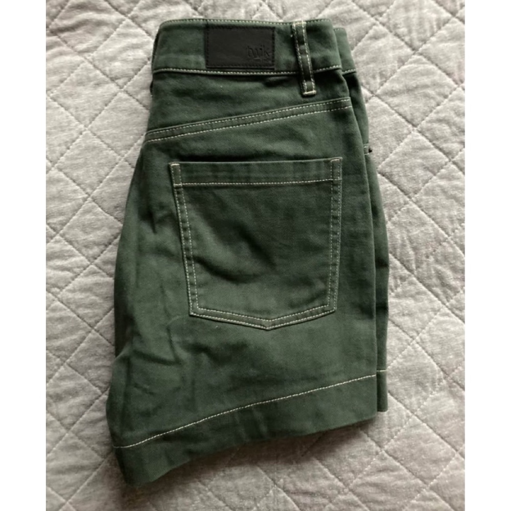 Dark green cotton shorts